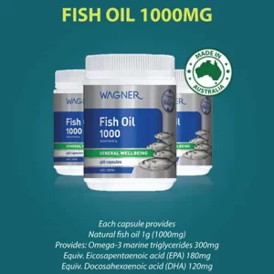 Wagner Fish Oil 1000 Capsules 400 is a valuable supplement that provides Omega-3 fatty acids. Cold-water fish oil is a significant natural source of Omega-3 EFAs, making it a valuable source for dietary health.