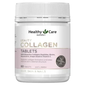 Healthy Care's Beauty Collagen Tablets have been scientifically formulated with Marine Bioactive Collagen Peptides to help improve skin firmness and elasticity from within.