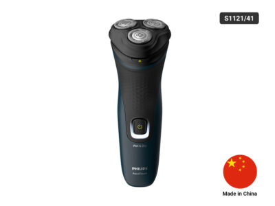 Philips Electric Shaver S1121/41 - Close-up view of the shaver with its sleek design and rotating blades - Best price in Sri Lanka for Philips Beauty Products