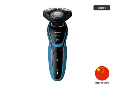 Philips Men Shaver S5051 - Close-up view of the electric shaver with its sleek design and stainless steel blades. - Best price in Sri Lanka for Philips Beauty Products